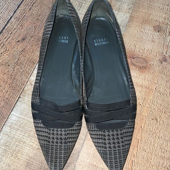 Stuart weitzman hounds tooth pointed toe flats - Picture 5 of 12
